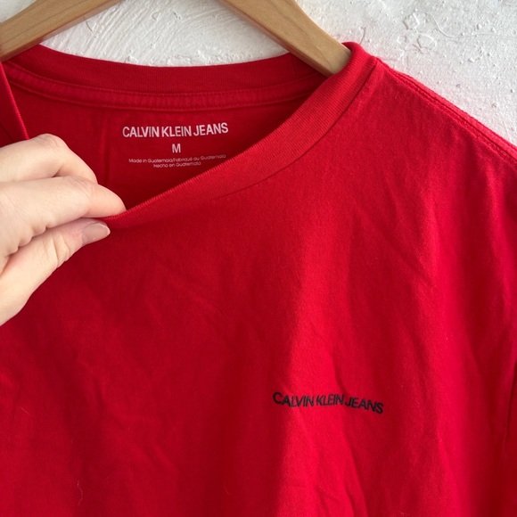 Men’s cotton Calvin Klein red tshirt - Picture 4 of 4
